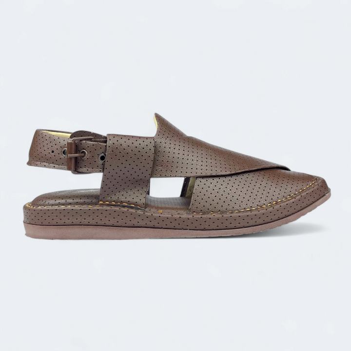 Medicated Kaptan Chappal Dotted Brown
