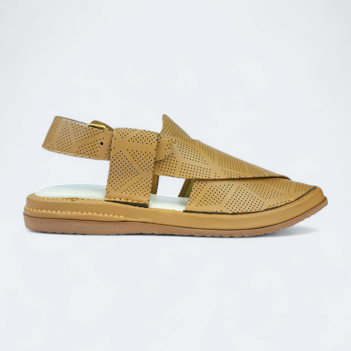 Kaptan Medicated Chappal Dotted Camal