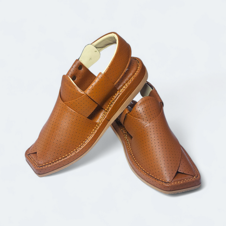 Kaptan Medicated Chappal Dotted Mustard