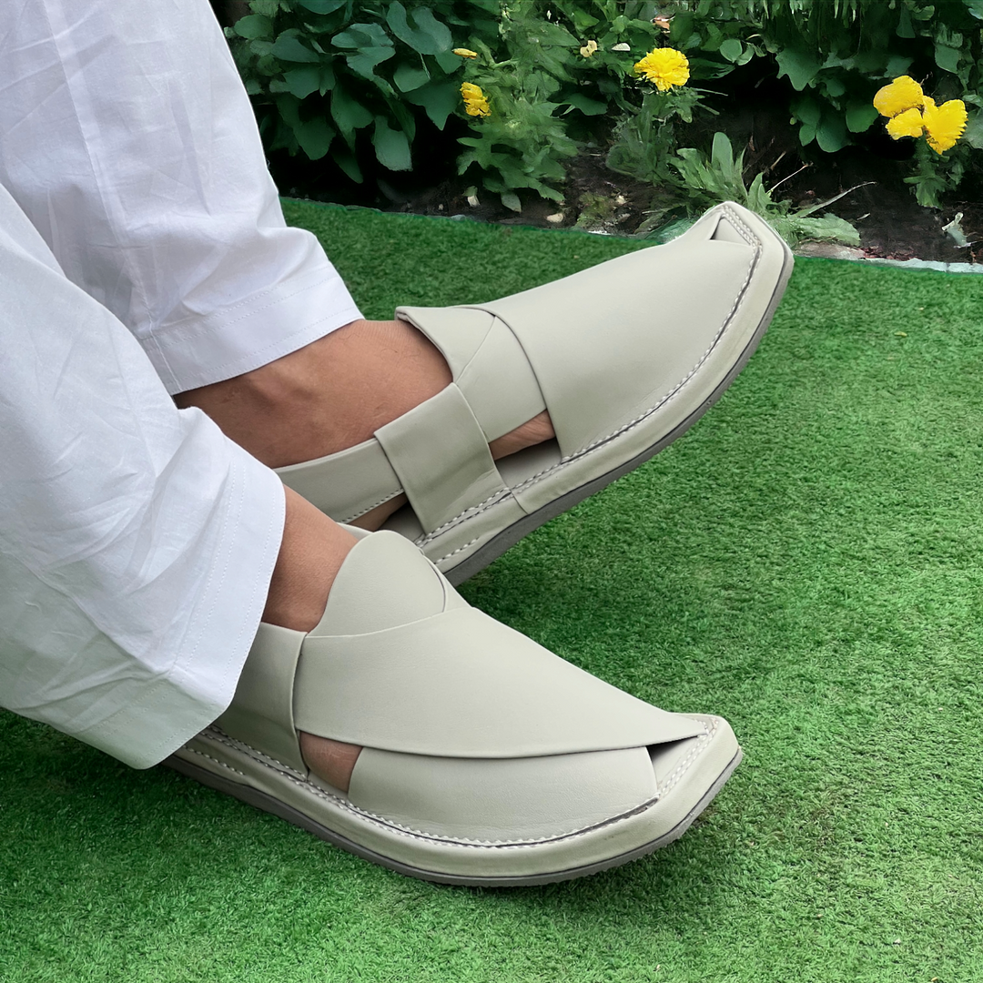 Kaptan Medicated Chappal Whitish Grey