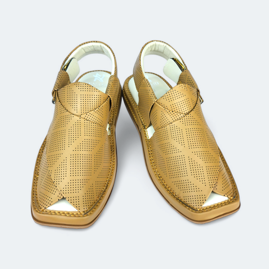 Kaptan Medicated Chappal Dotted Camal