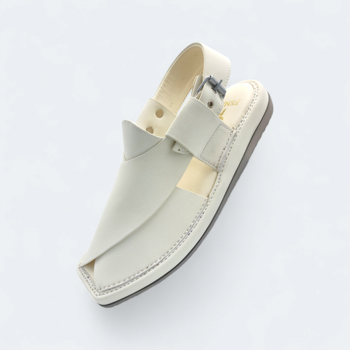 Kaptan Medicated Chappal White