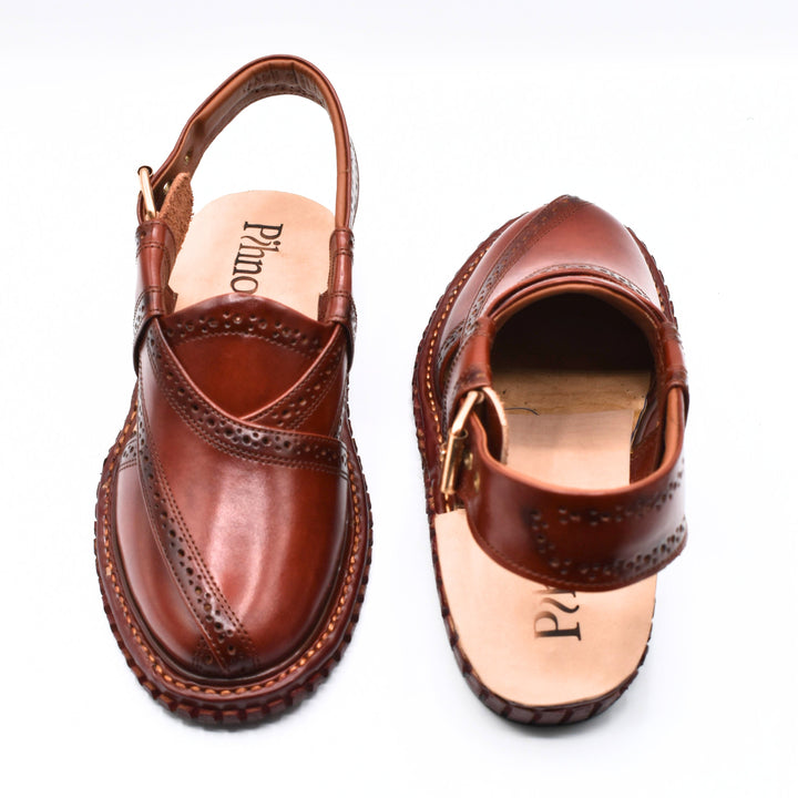 MoziFashion Kingra Sandal Red Brown