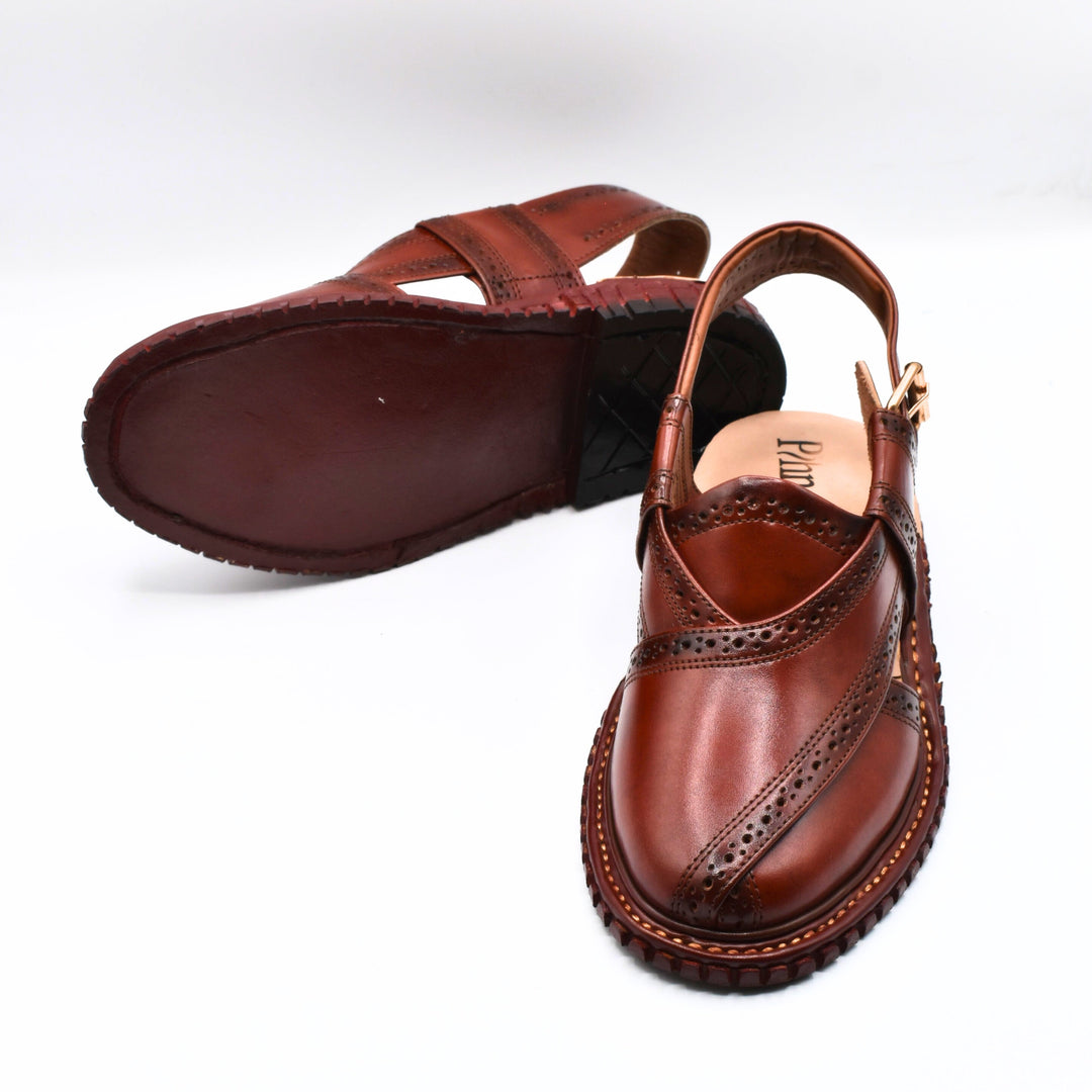 MoziFashion Kingra Sandal Red Brown