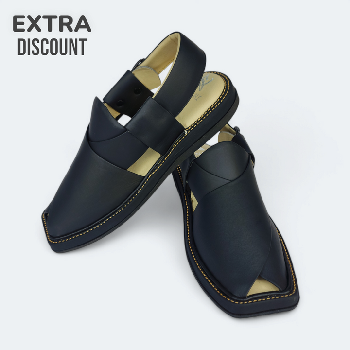 Kaptan Medicated Chappal Black