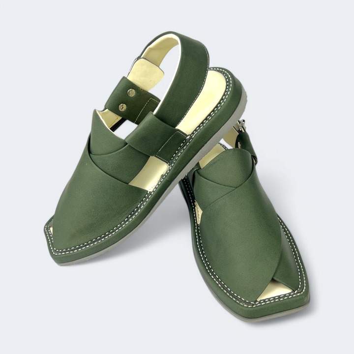 Kaptan Medicated Chappal Light Green